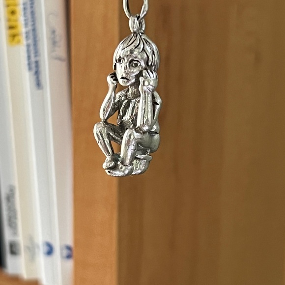 ANTIQUE ONE OF A KIND FRENCH STERLING SILVER KEYRING - Picture 3 of 9